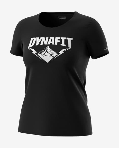 Camiseta Dynafit Graphic manga corta negro logo blanco mujer