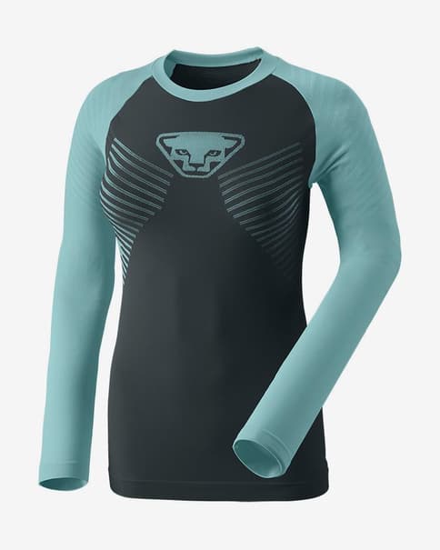 Camiseta Dynafit Speed Dryarn manga larga fuerte negro azul claro mujer