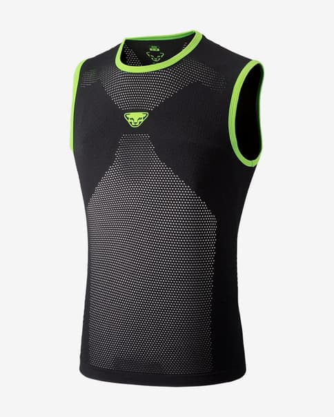 Camiseta Dynafit Race Dryarn sin mangas negro blanco verde