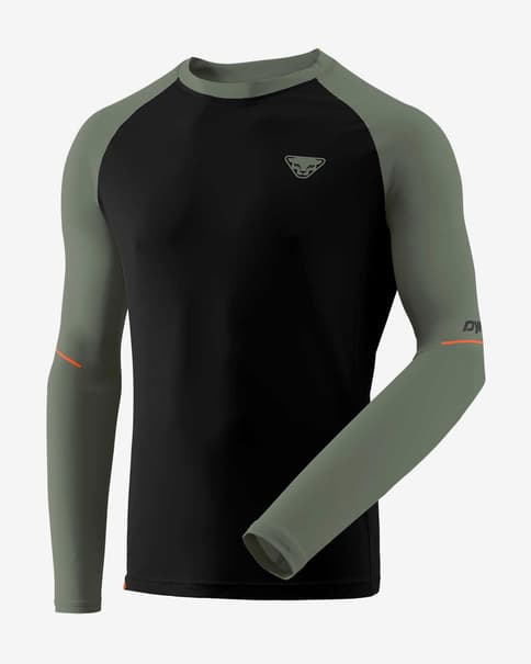 Camiseta Dynafit Alpine Pro manga larga negro verde bosque