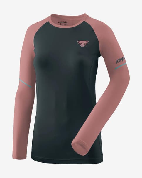 Camiseta Dynafit Alpine Pro manga larga azul noche rosa mujer