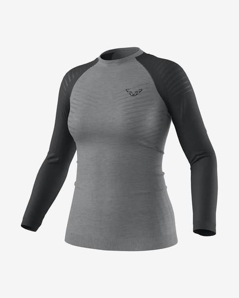 Camiseta interior Dynafit Tour Light Merino manga larga negro gris mujer