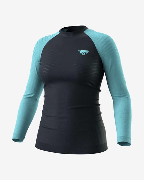 Camiseta interior Dynafit Tour Light Merino manga larga azul noche mujer
