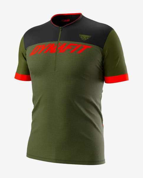 Maillot Dynafit Ride Light Half Zip manga corta verde oscuro