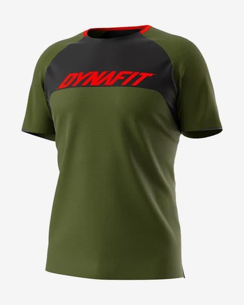 Maillot Dynafit Ride Half Zip manga corta verde oscuro