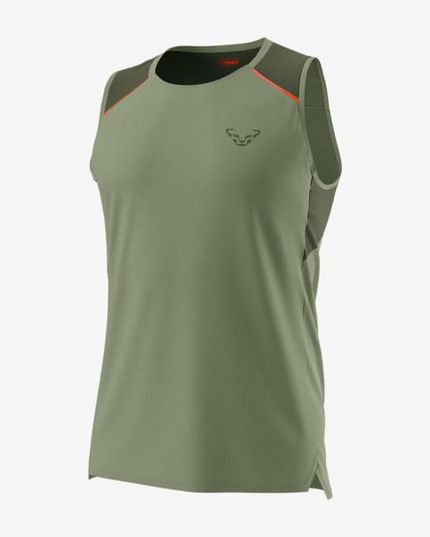 Camiseta Dynafit Sky sin mangas verde bosque