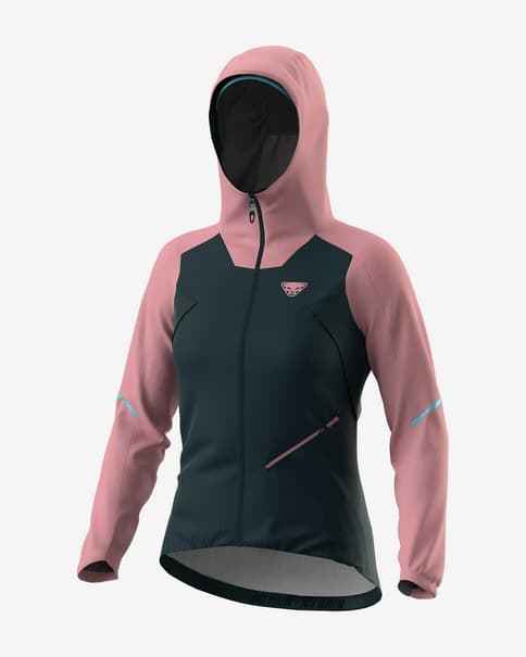 Chaqueta con capucha Dynafit Ride 3L negro rosa claro mujer