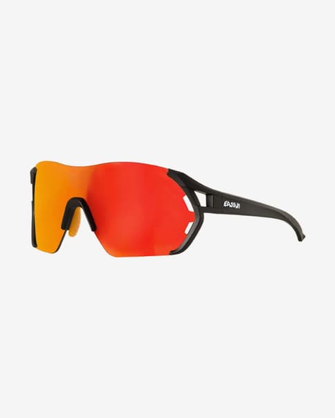 Occhiali Eassun Veleta nero mate con lenti a specchio Red Revo