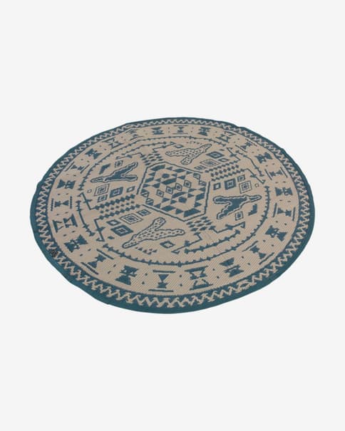 Alfombra Easy Camp Bilberry Round azul gris