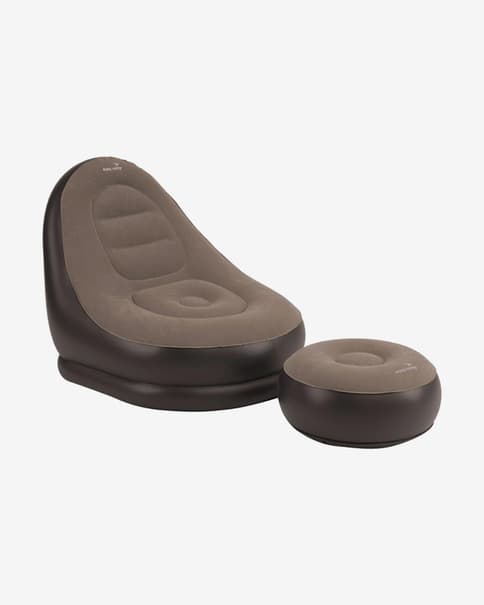 Silla y reposapiés hinchables Easy Camp Maple Lounge marrón