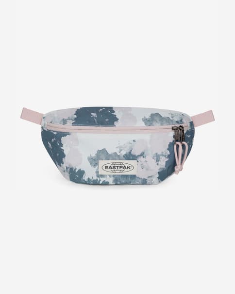 Riñonera Eastpak Bumbag Large Washed azul blanco rosa claro