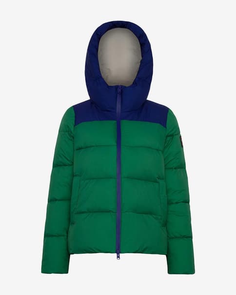 Chaqueta Ecoalf Elbertalf verde azul oscuro mujer