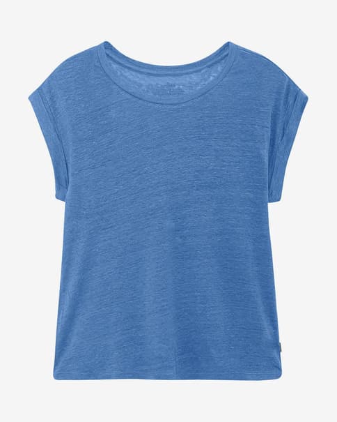 Camiseta Ecoalf Aveiro manga corta azul mujer
