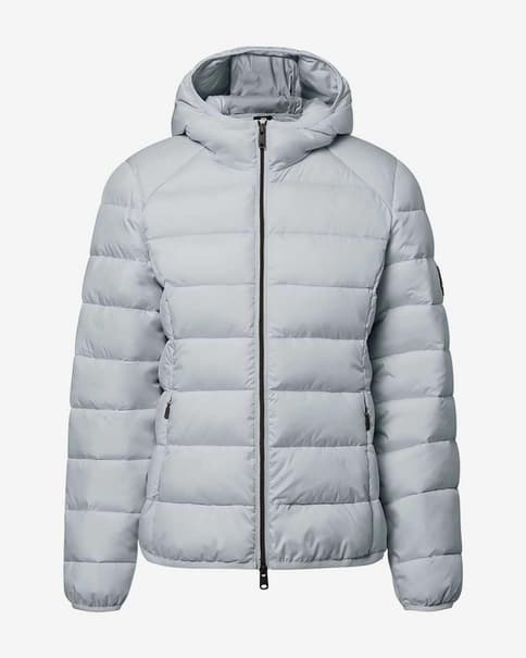 Chaqueta con capucha Ecoalf Aspenalf gris claro mujer
