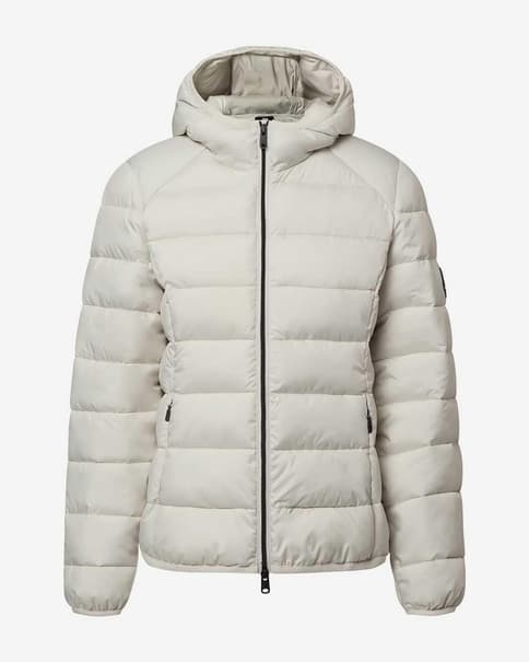 Chaqueta con capucha Ecoalf Aspenalf blanco profundo mujer