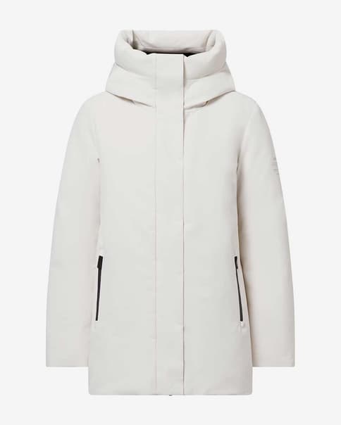 Chaqueta con capucha Ecoalf Makalu blanco puro mujer