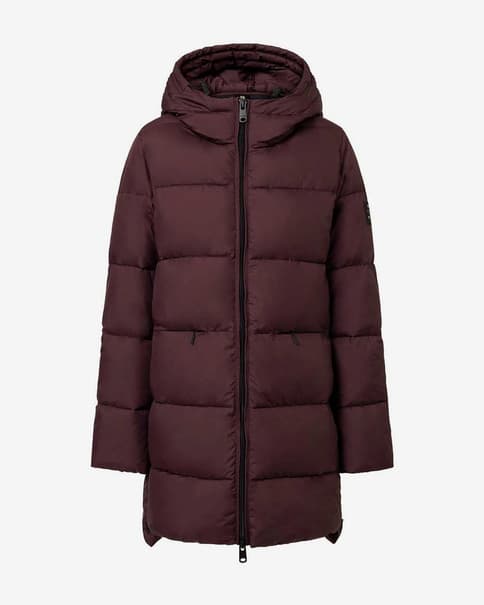 Chaqueta con capucha Ecoalf Marangu marrón intenso mujer