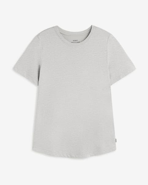 Camiseta Ecoalf Lake manga corta gris claro mujer