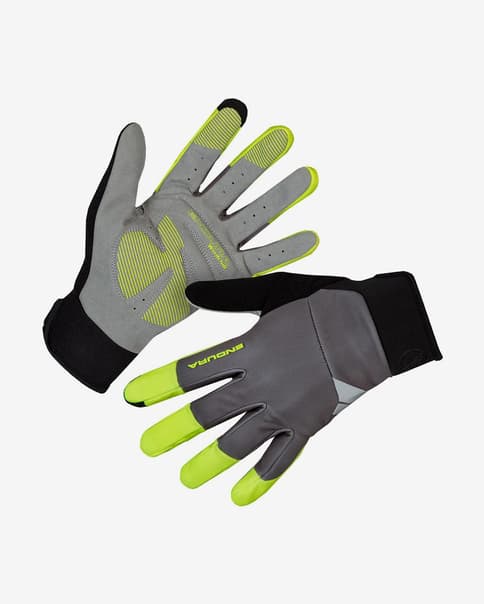 Guantes largos Endura Windchill amarillo flúor negro