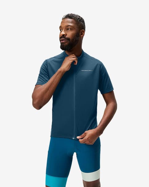 Maillot Endura Loop Zipped manga corta azul pálido