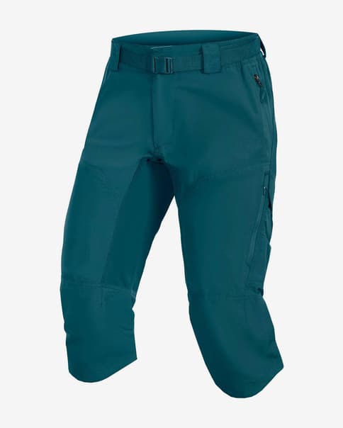 Pantalón pirata Endura Hummvee + culote interior turquesa oscuro mujer