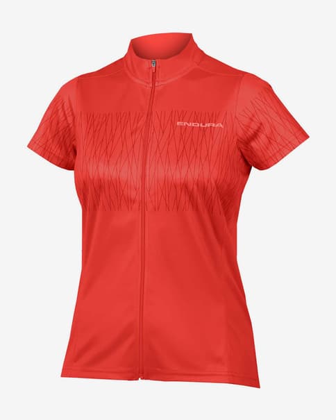 Maillot Endura Hummvee Ray manga corta rojo claro mujer