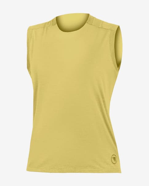 Maillot Endura SingleTrack sin mangas amarillo pálido mujer