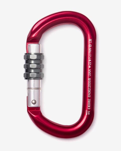 Mousqueton Fixe Climbing Tucana vis rouge gris
