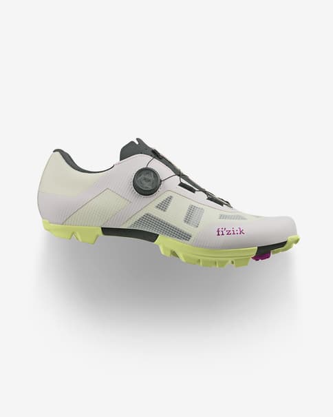 Zapatillas Fizik Vento Proxy MTB blanco amarillo lima