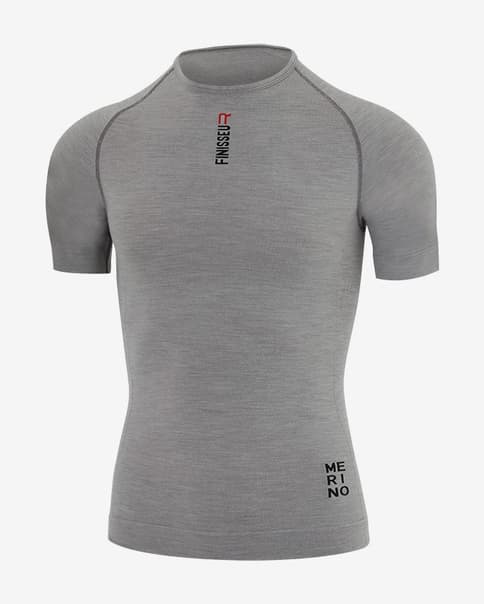 Camiseta interior Finisseur Merino Thermal manga corta gris