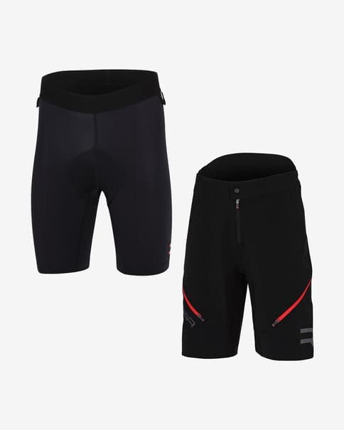 Pantaloncini + Boxer con fondello Finisseur Pro MTB nero