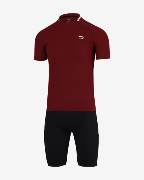 Equipación Finisseur Gravel Pro rojo rubí negro
