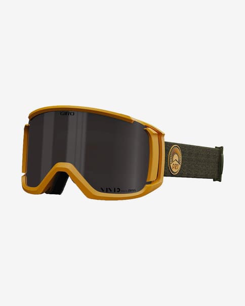 Máscara Giro Revolt dorado con lente espejada Vivid Smoke/Clear