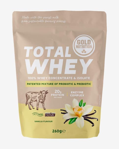 Proteína GoldNutrition Total Whey 260 g Vainilla