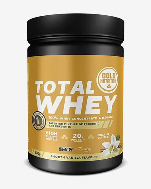 Koktajl mleczny Gold Nutrition Total Whey truskawkowy 800 g