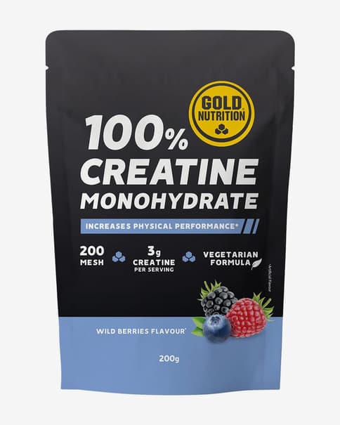 Creatina GoldNutrition Monohydrate 200 g sabor frutos rojos