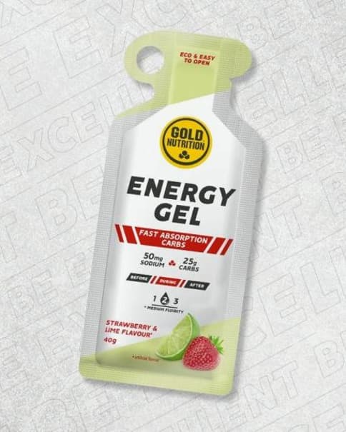Gel energético GoldNutrition Energy Gel 40 g sabor lima fresa (16 unidades)