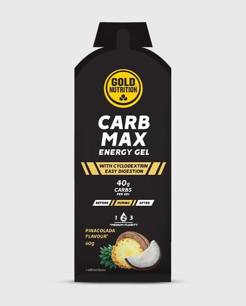 Gel energético GoldNutrition Carb Max Energy 60 g sabor piña colada (16 unidades)