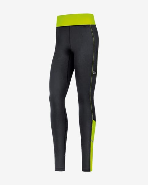 Malla larga Gore Wear R3 Thermo negro amarillo neón mujer