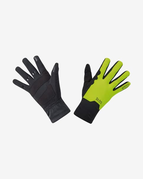 Rękawiczki Gore Wear Mid GORE-TEX INFINIUM™, długie, białe, neonowożółte