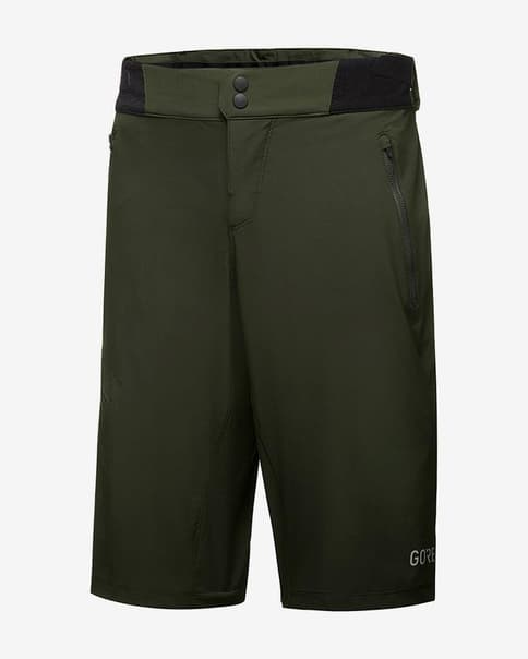 Pantalón corto Gore Wear C5 sin badana verde oliva oscuro negro