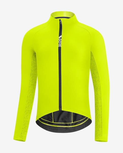 Maillot Gore Wear C5 Thermo manga larga amarillo neón verde