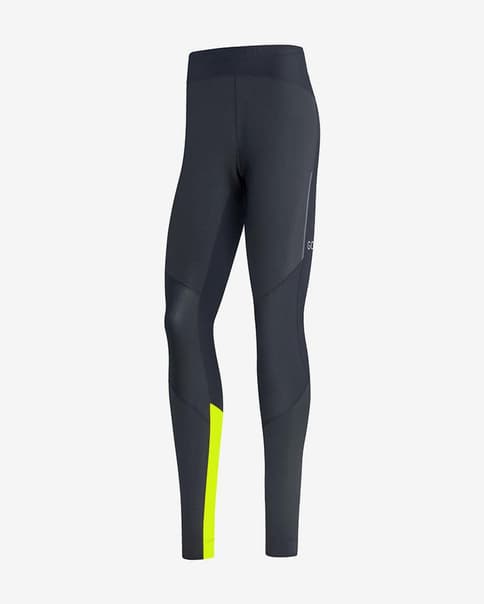 Długie legginsy Gore Wear R5 GORE-TEX INFINIUM™ w kolorze czarnym, neonowożółtym