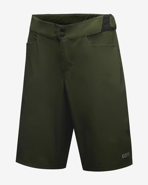 Pantalón corto Gore Wear Passion sin badana verde oliva oscuro mujer