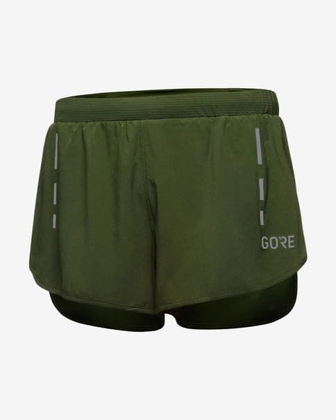 Pantalón corto GOREWEAR Split verde oscuro