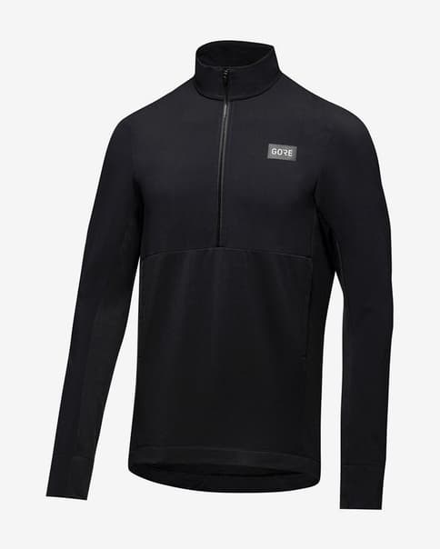 Maillot GOREWEAR TrailKPR Hybrid Half Zip manga larga negro