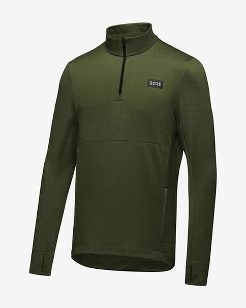 Camiseta GOREWEAR Everyday Thermo 1/4 Zip manga larga verde oscuro
