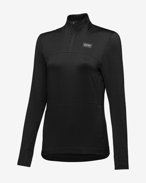 Camiseta GOREWEAR Everyday Thermo 1/4 Zip manga larga negro mujer