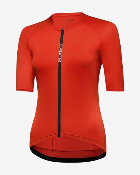 Maillot GOREWEAR Spinshift manga corta rojo fuego mujer