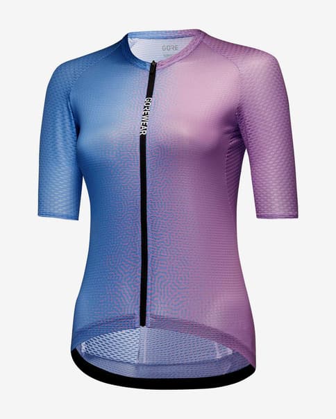 Maillot GOREWEAR Spinshift Breathe manga corta azul claro violeta mujer